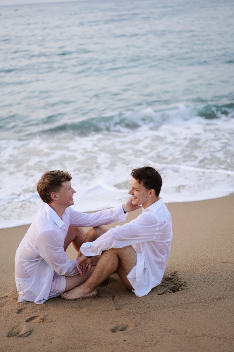 Andy and Eugene on the beach